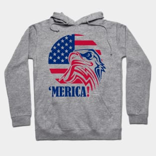 Patriotic eagle merica usa flag 4th of July outfit Hoodie